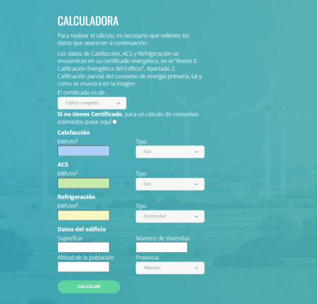 Calculadora energètica de costos