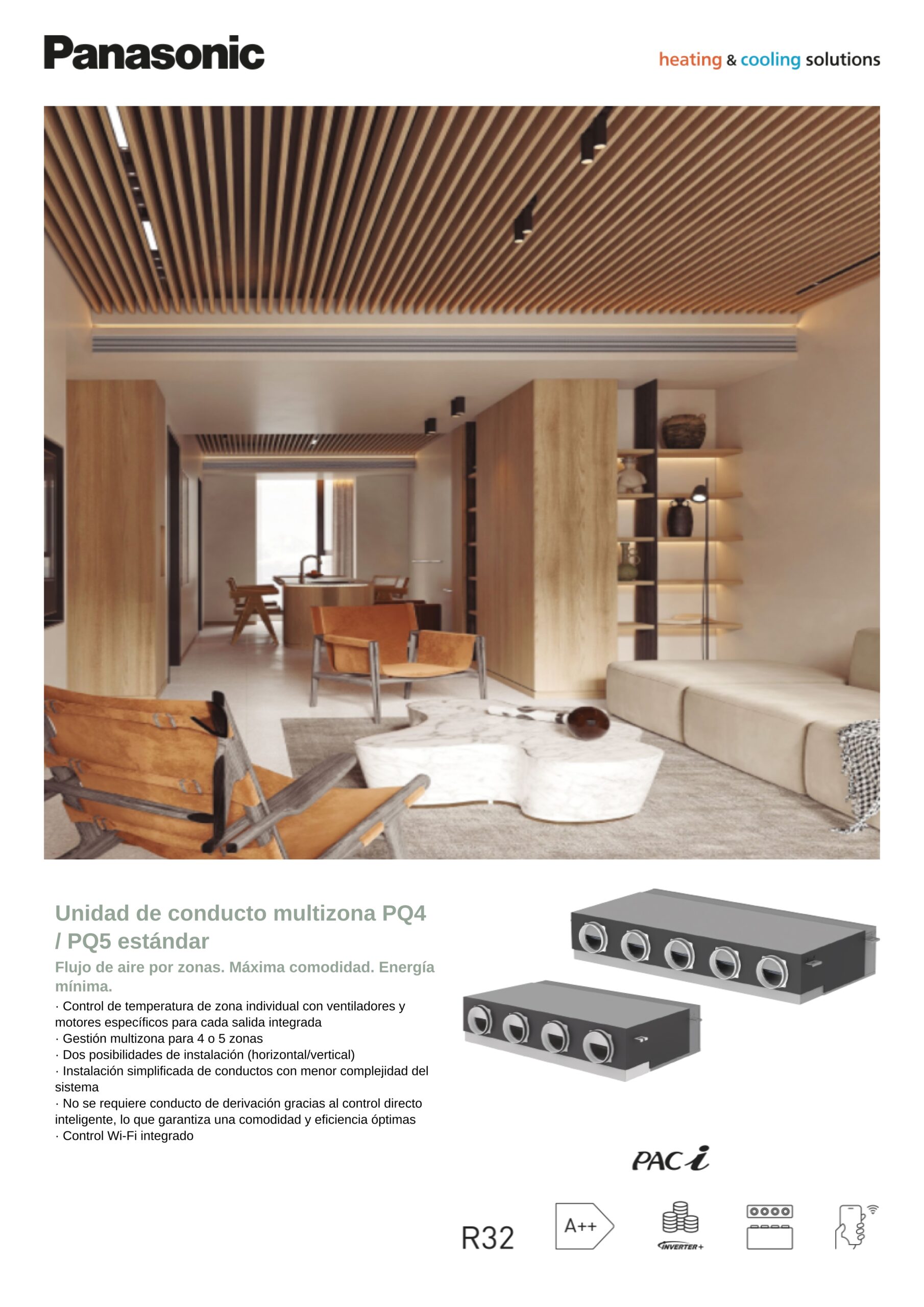 Portada del fulletó Panasonic PACi NX Multi Zone Duct