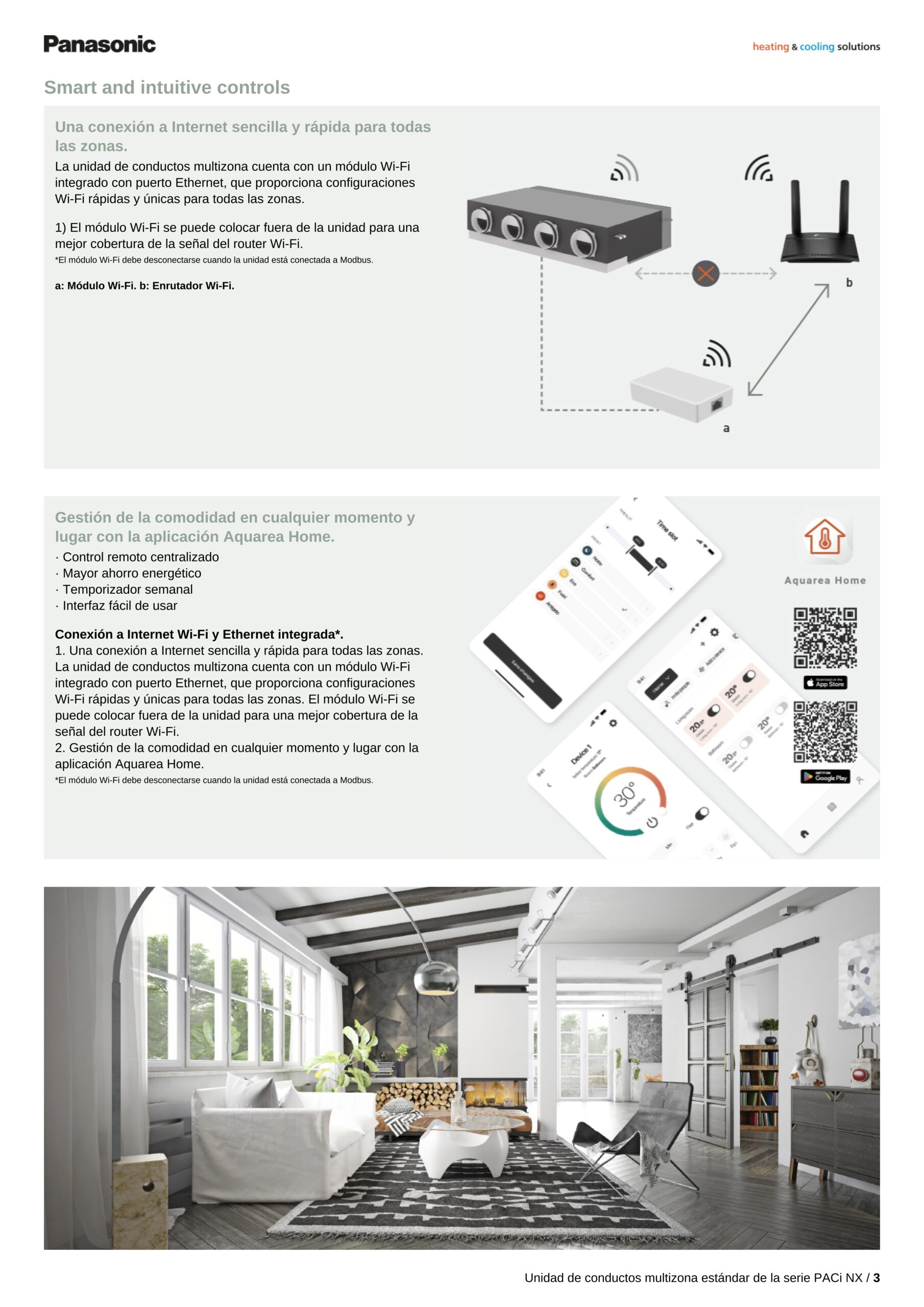 Pàgina 3 del fulletó Panasonic PACi NX Multi Zone Duct
