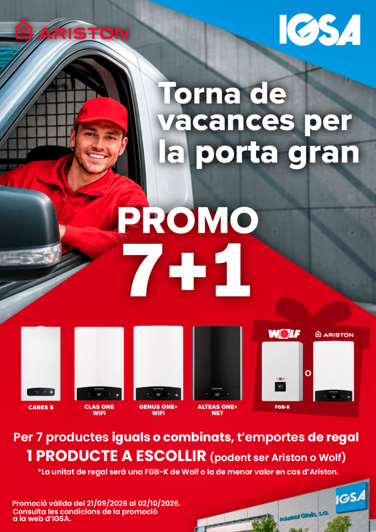 Promoció ARISTON! 7+1 en calderes