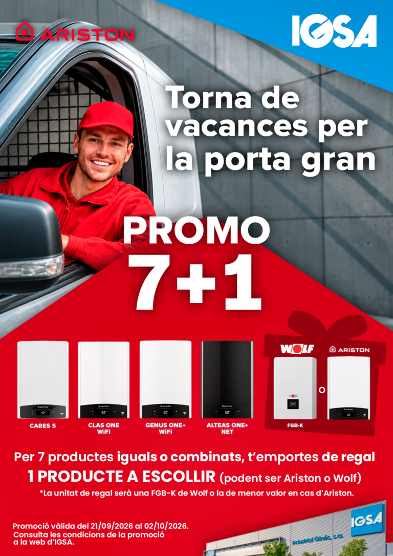 Promoció ARISTON! 7+1 en calderes