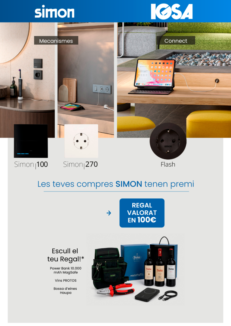 Promoció SIMON! Les teves compres de Mecanismes i Connect tenen premi