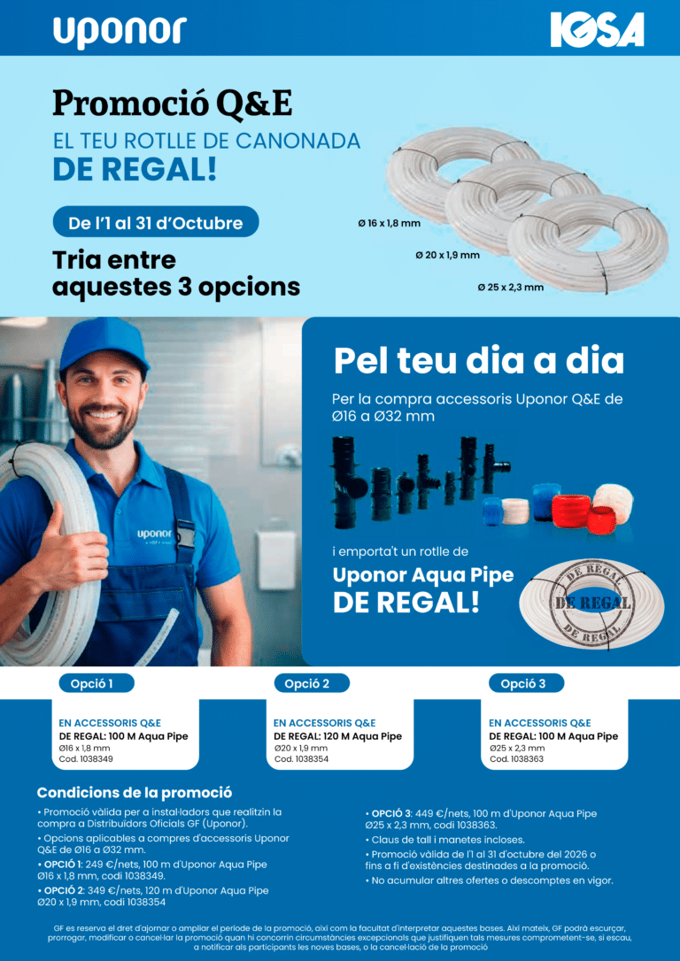 Promoció Uponor Q&E: Aqua Pipe de regal